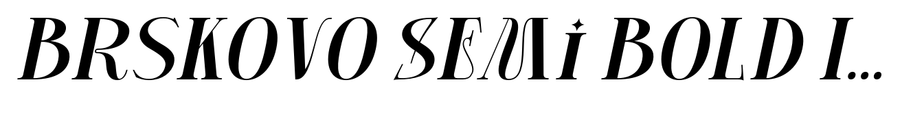 Brskovo Semi Bold Italic
